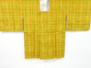 アンティーク　格子織り出し本場大島紬道行コート